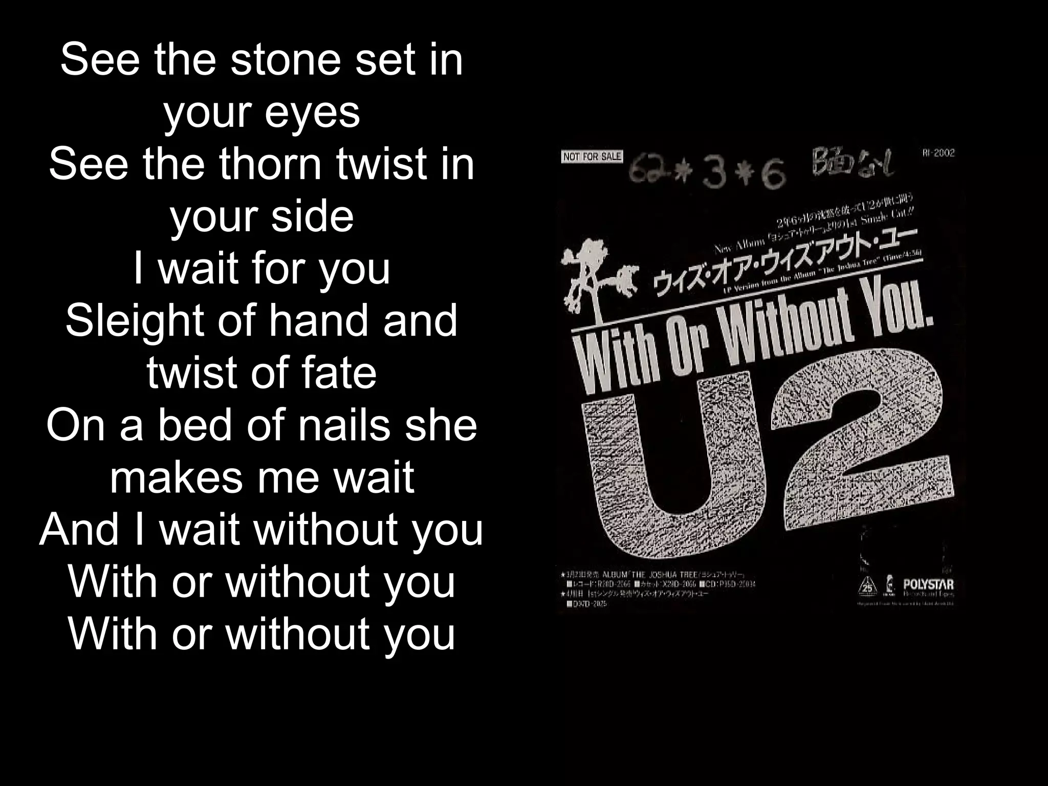 U2 with or_without_you PPT