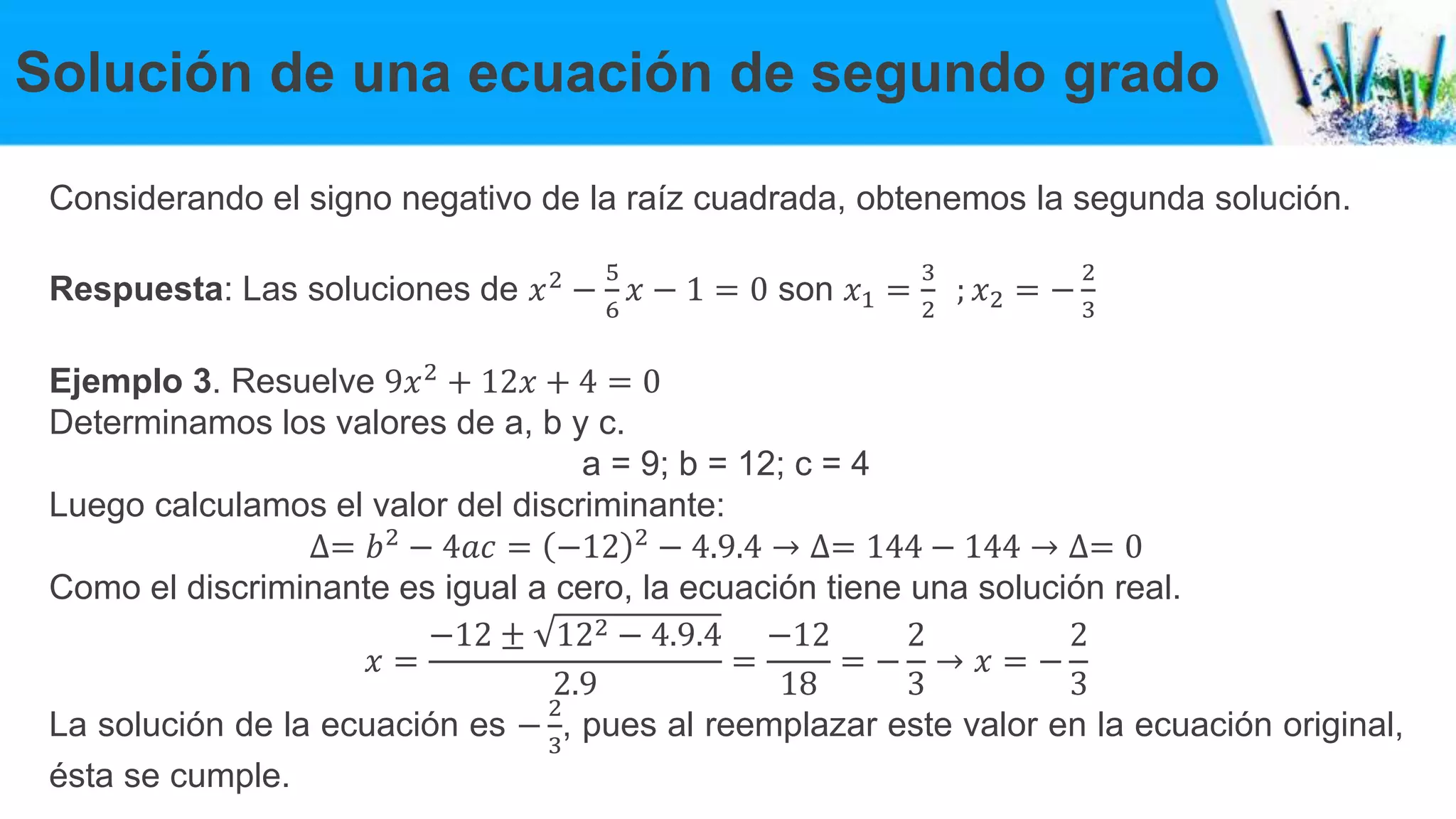 U3 09 ecuaciones de segundo grado | PDF