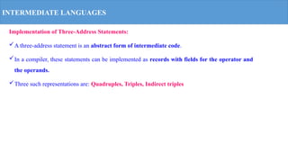 Syntax directed definition and intermediate code generation | PPTX ...