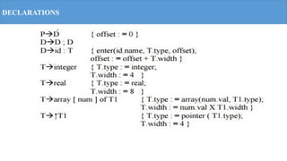 Syntax directed definition and intermediate code generation | PPTX ...