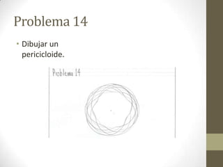 Problema 14
• Dibujar un
pericicloide.

 