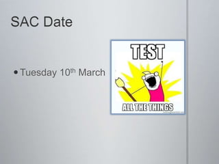 Tuesday 10th March
 