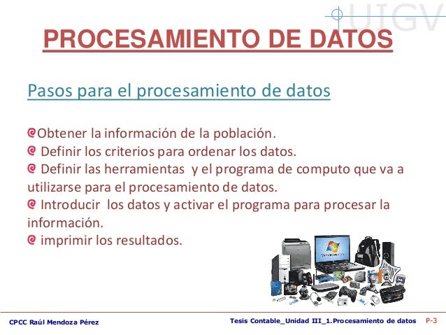 Procesamiento de los datos