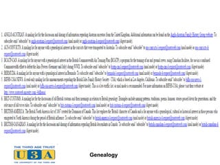 Genealogy
 