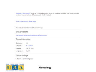 Genealogy
 