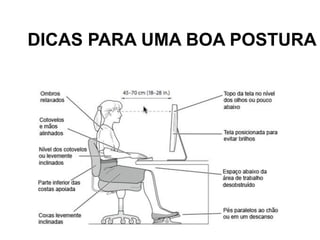 DICAS PARA UMA BOA POSTURA
 