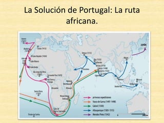 La Solución de Portugal: La ruta
africana.
 