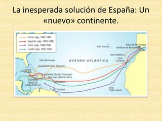 La inesperada solución de España: Un
«nuevo» continente.
 