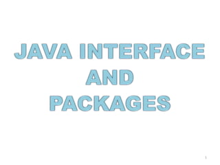 java interface and packages | PPT