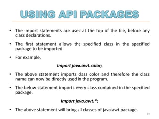 java interface and packages | PPTX