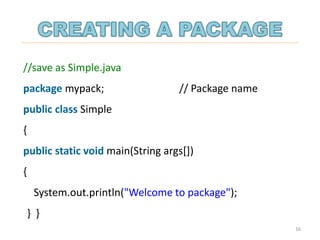 java interface and packages | PPTX | Programming Languages | Computing