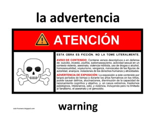 la advertencia

solo1humano.blogspot.com

warning

 