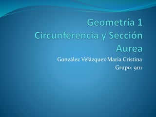 González Velázquez Maria Cristina 
Grupo: 9111 
 