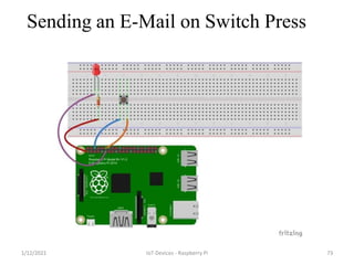 Sending an E-Mail on Switch Press
731/12/2021 IoT Devices - Raspberry Pi
 