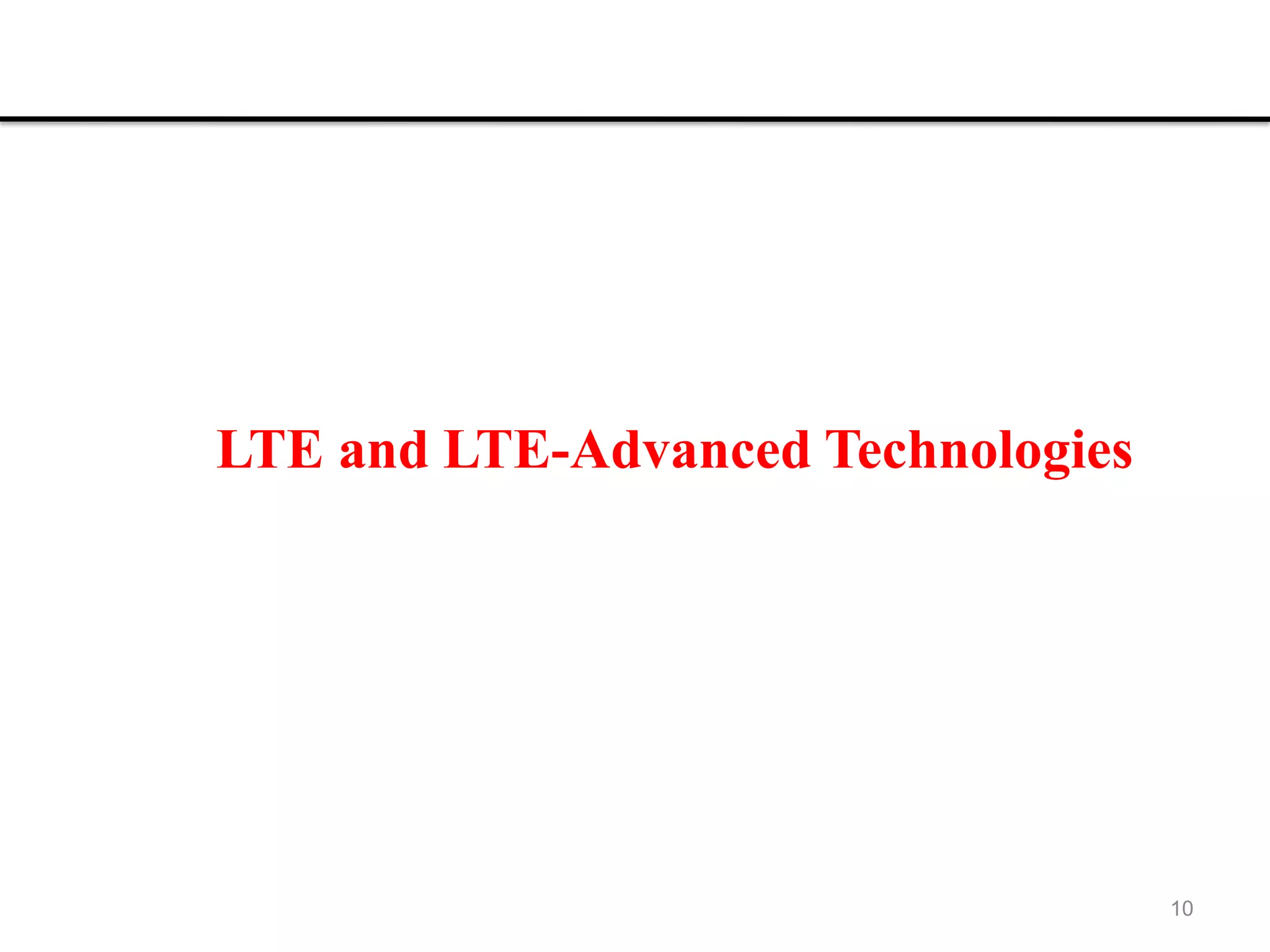 LTE and LTE-Advanced Technologies
10
 