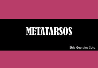 METATARSOS
         Elda Georgina Soto
 