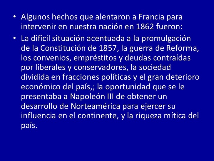 La intervención francesa y el segundo
