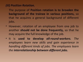 Trainee Job Rotation Picture Training Methods, Techniques & Pedagogy, Training aids & Tools ...