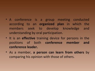 Technical Conference Method Example Training Methods, Techniques & Pedagogy, Training aids & Tools ...