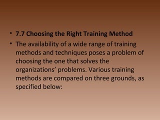 4 Training Methods Training Methods, Techniques & Pedagogy, Training aids & Tools ...