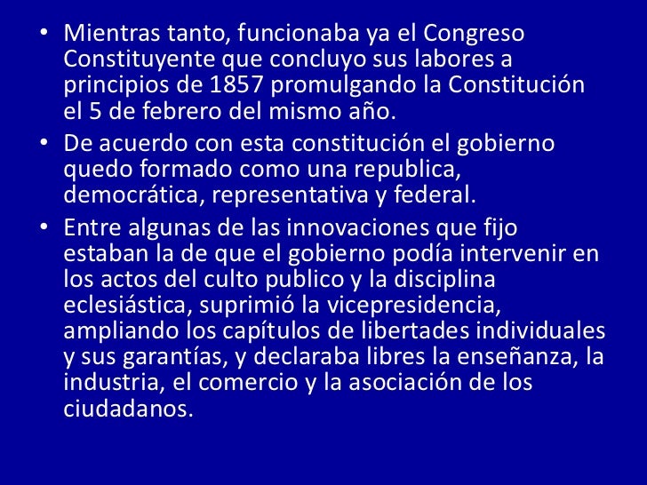 Revolucion De Ayutla La Reforma Y La Constitucion De 1857