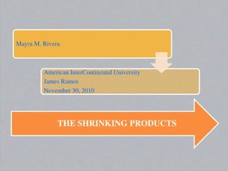 the shrinking products
