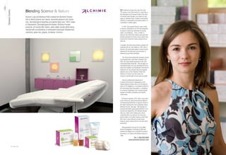 Blending Science & Nature                                             T   he Alchimie Forever skin care line is the
Destress Centers
                                                                                                                               creation of the Polla family. Dr. Luigi Polla, a
                                                                                                                           dermatologist and European leader in the field
                                                                                                                           of cosmetic laser therapy, is an expert on skin
                                                     Doctors Luigi and Barbara Polla created the Alchimie Forever
                                                                                                                           aging. Dr. Barbara Polla, a leader in biomedical
                                                     line to blend science and nature, sensorial pleasure and visual       research on antioxidants and stress proteins, is
                                                     chic, dermatological expertise and gentle daily care. 100% made       a specialist in cellular aging.
                                                     in Switzerland. Dermatologist-formulated, Alchimie Forever
                                                                                                                              In 1997, they opened Forever Laser Institut
                                                     products, all named after lasers, yield visible results while being
                                                                                                                           in Geneva, Switzerland, the first fully-integrated
                                                     infused with combinations of antioxidant botanicals. Blueberries,     European medical spa, dedicated to beauty,
                                                     rosemary, green tea, grapes, tomatoes, turmeric…                      health, and wellbeing. Then, in 2000, to
                                                                                                                           advance and extend the healing and preventive
                                                                                                                           benefits achieved at Forever Laser Institut, they
                                                                                                                           launched the Alchimie Forever product line for
                                                                                                                           daily use.

                                                                                                                            In parallel, the Polla family shares a passion for
                                                                                                                           contemporary art, and created in 1991, also in
                                                                                                                           Geneva, the avant-garde gallery Analix Forever,
                                                                                                                           dedicated to the discovery and promotion of
                                                                                                                           talented young artists worldwide.

                                                                                                                               The driving force behind the business’ growth
                                                                                                                           and development is Ada Polla, President and
                                                                                                                           CEO, who was recently featured on the cover
                                                                                                                           of Business Week Small Biz. Ada manages an
                                                                                                                           international team of 8, has developed the line’s
                                                                                                                           brand and visibility, has established international
                                                                                                                           distribution for the products (securing flagship
                                                                                                                           retailers such as Henri Bendel in New York,
                                                                                                                           Sephora in France), and has driven the
                                                                                                                           company’s double-digit annual revenue growth.

                                                                                                                               Ada has professional experience in
                                                                                                                           consulting and product management in the
                                                                                                                           medical device industry. She is on the editorial
                                                                                                                           board of PCI Magazine, a committee member of
                                                                                                                           the International Spa Association, a contributor
                                                                                                                           to numerous magazines, and a frequent guest
                                                                                                                           speaker at leading universities and industry
                                                                                                                           conferences.

                                                                                                                              A long-time resident of DC, Ada is very active
                                                                                                                           in the community, having founded the Network
                                                                                                                           of Entrepreneurial Women to support women in
                                                                                                                           the region starting their own businesses. About
                                                                                                                           Alchimie Forever, Ada says: “We develop our
                                                                                                                           products sensually, paying great attention to our
                                                                                                                           textures and fragrances. Our delicate aromas
                    Forever Laser Institut, Geneva Switzerland
                                                                                                                           relax you, while never irritating your skin or
                                                                                                                           competing with your perfume. Our luxurious
                                                                                                                           textures glide on smoothly, leaving a silky finish.
                                                                                                                           Skin care is about efficacy, but also about
                                                                                                                           pleasure, about making time for one-self, about
                                                                                                                           pampering.”

                                                                                                                              Ada graduated in the top 5% of her MBA
                                                                                                                           class at Georgetown University in 2004 and
                                                                                                                           received her Magna cum Laude BA at Harvard
                                                                                                                           University in art history and political science in
                                                                                                                           1999.
                                                                                                                                                Tel +1.202.530.3930
                                                                                                                                          www.alchimie-forever.com


                   275   Best of DC


                                                                                                                                                                                  Ada Polla, President & CEO
 