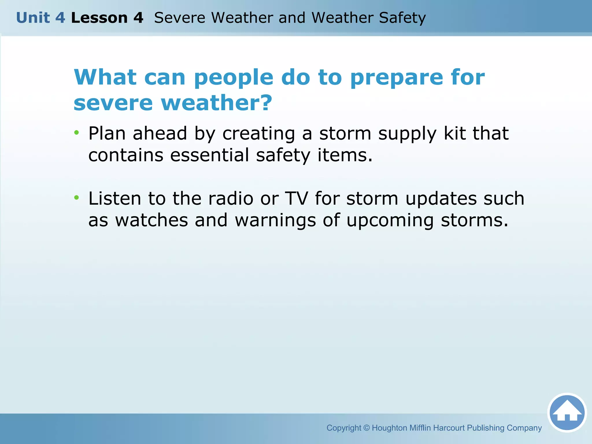 U4L4 - Severe Weather and Weather Safety | PPT