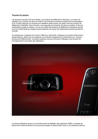 Samsung Yepp U4 examen par Popconet