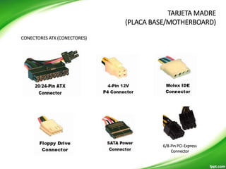 CONECTORES ATX (CONECTORES)
6/8-Pin PCI-Express
Connector
TARJETA MADRE
(PLACA BASE/MOTHERBOARD)
 