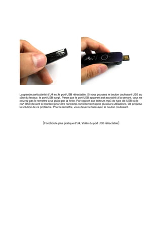 Lecteur mp3 de type clé USB de Samsung Yepp, U4 Rencontrer