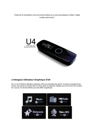 Lecteur mp3 de type clé USB de Samsung Yepp, U4 Rencontrer