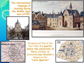 4.THE NEW URBAN SOCIETY
 A new social class appeared in the cities: the BOURGEOISIE:
 Inhabitants of the “boroughs” (cities).
 Formed by craftsmen & traders.
 In feudal society they were included in the same group as the peasants
(third class or commoners). They were non-privileged.
 2 distinct groups:
• High bourgeoisie  rich merchants, bankers, guilds’ masters… They
controlled the government of the cities.
• Petite bourgeoisie  small traders, guilds’ journeymen & apprentices,
servants… They were the non-ruling class.
 In the cities there were also:
 Minority groups (Jews, Muslims) that lived separated in special quarters.
 Marginalized people (beggars, disabled, unemployed…)
 