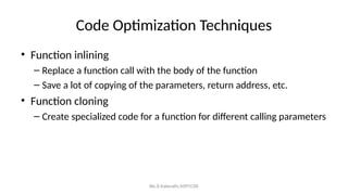U5 Coding u5 code optimization and code generation.ppt