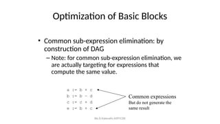 U5 Coding u5 code optimization and code generation.ppt