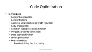 U5 Coding u5 code optimization and code generation.ppt