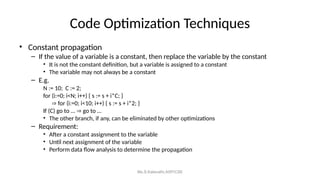 U5 Coding u5 code optimization and code generation.ppt