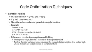 U5 Coding u5 code optimization and code generation.ppt