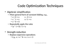 U5 Coding u5 code optimization and code generation.ppt