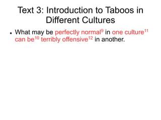 Pure Taboos Examples U53 Taboos | PPT