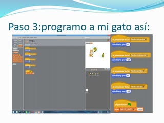 Paso 3:programo a mi gato así: