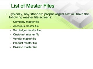 U5 c49 c60 - accounting in computerized environment ver 7.0 | PPTX