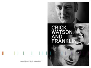 CRICK,
WATSON,
AND
FRANKLIN
5
BIOGRAPHY
 
