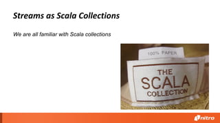 Streams as Scala Collections
We are all familiar with Scala collections
 