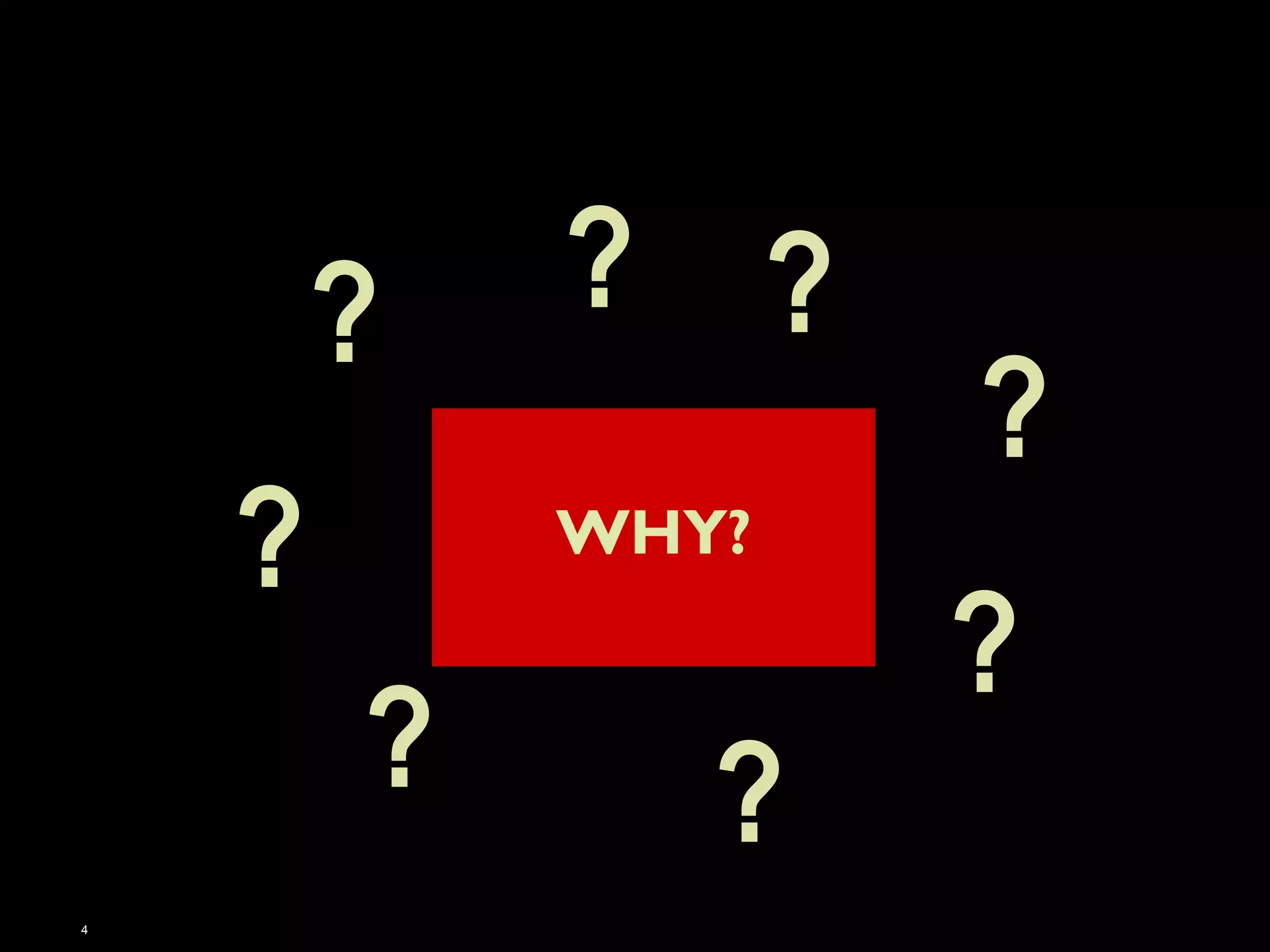 4 
? 
? 
? ? 
? WHY? 
? ? 
? 
 