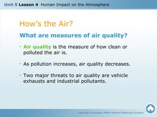 U5 L4 Human Impact on the Atmosphere | PPT
