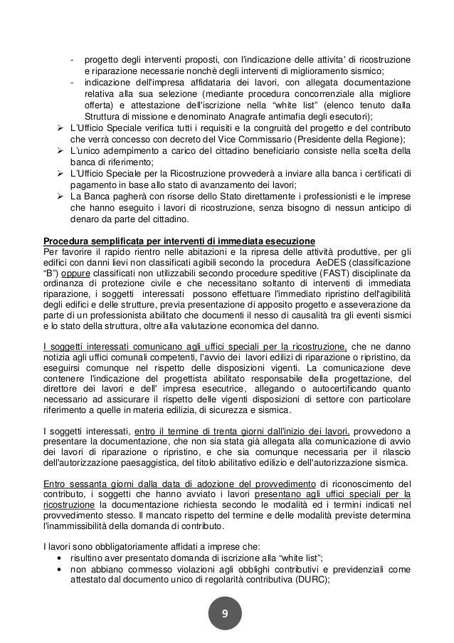 Guida sisma cisl marche versione 20 12 16 Richiesta sospensione temporanea energia elettrica