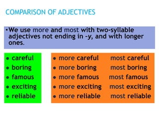 U6 comparatives and superlatives-5 to -2a | PPTX