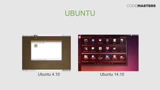 UBUNTU
Ubuntu 4.10 Ubuntu 14.10
 
