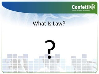 Some students will be able to identify 2 positive or negative ethics in media (video games)Part II: LawVescerebracismeis
